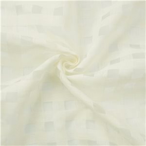 Wholesale French Cassis Linen Check Fabric Ivory 50 yard roll