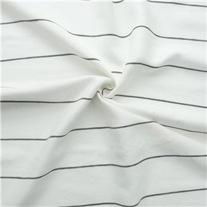100% French Linen Wide Stripe Fabric Cassis Smoke, by the yard