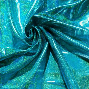 SALE Gala Hologram Lame Rare Turquoise, by the yard