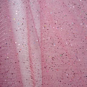 Wholesale Glitter Sparkle on Tulle Fabric Candy Pink 150 yard roll