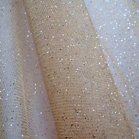 Wholesale Glitter Sparkle on Tulle Fabric Gold 150 yard roll