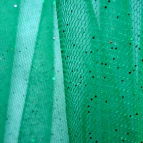 Wholesale Glitter Sparkle on Tulle Fabric Green 150 yard roll