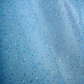 Wholesale Glitter Sparkle on Tulle Fabric Light Blue 150 yard roll