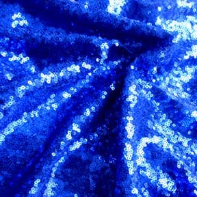 Wholesale Glitz Stretch Mini Sequin Fabric Royal Blue 30 yard bolt
