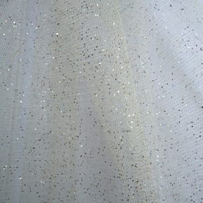 Wholesale Glitter Sparkle on Tulle Fabric Ivory 150 yard roll