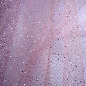 Wholesale Glitter Sparkle on Tulle Fabric Pink 150 yard roll