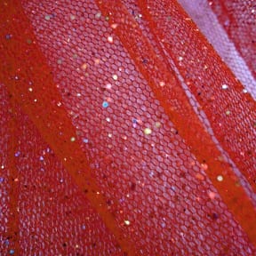 Wholesale Glitter Sparkle on Tulle Fabric Red 150 yard roll