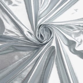 Liquid Lame Fabric Silver/White, by the yard