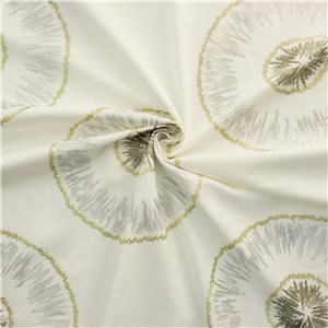 Wholesale Lucca Embroidered Faux Linen Fabric Sage 50 yard roll