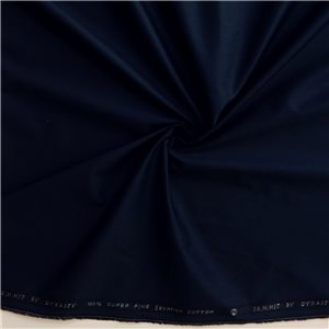Wholesale Luxor Stretch Egyptian Cotton Fabric Navy 25 yard bolts