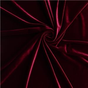 Medici Stretch Velvet Fabric Bordeaux 25 yard bolt