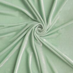 Medici Stretch Velvet Fabric Cool Mint, by the yard
