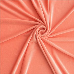 Medici Stretch Velvet Fabric Coral 25 yard bolt