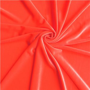 Medici Stretch Velvet Fabric Neon Red 25 yard bolt