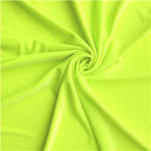 Wholesale Medici Stretch Velvet Fabric Neon Yellow 65 yard roll
