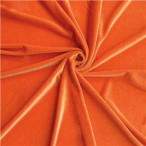 Medici Stretch Velvet Fabric Orange 25 yard bolt