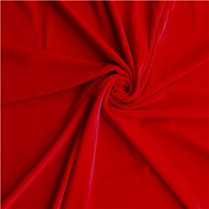 Wholesale Medici Stretch Velvet Fabric Red 65 yard roll