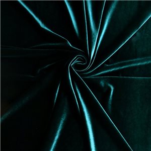 Medici Stretch Velvet Fabric Teal 25 yard bolt