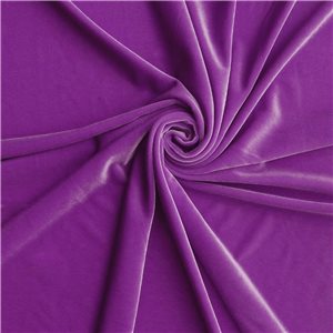 Wholesale Medici Stretch Velvet Fabric Violet Passion 65 yard roll