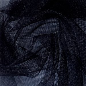 Wholesale Metallic Tulle Fabric Black 25 yard bolt