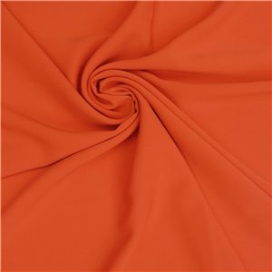 Milan 4 Ply Matte Stretch Crepe Fabric Burnt Orange 25 yard bolt