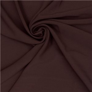 Milan 4 Ply Matte Stretch Crepe Fabric Dark Brown 25 yard bolt