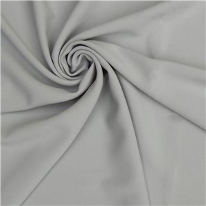 Milan 4 Ply Matte Stretch Crepe Fabric Light Gray 25 yard bolt