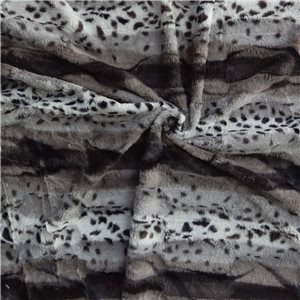 Minky Animal Fabric Pelt Gray by the yard