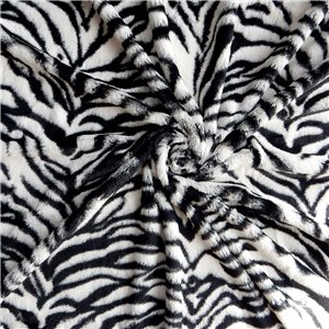Minky Animal Fabric Zebra by the yard