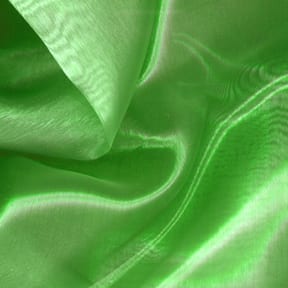 Wholesale Mirror Organza Fabric Lime Green 100 yard roll