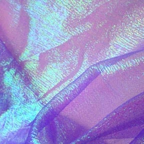 SALE Moonglow Iridescent Crinkle Organza Fabric Lavender Field, by the yard