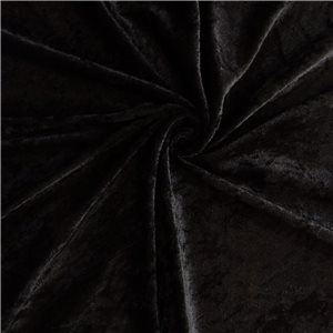 Wholesale Stretch Panne Velvet Fabric Black 100 yard roll