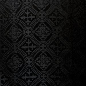 Wholesale Rayon Church Brocade Fabric Mini Black 25 yard bolt