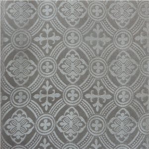Wholesale Rayon Church Brocade Fabric Mini Silver 25 yard bolt