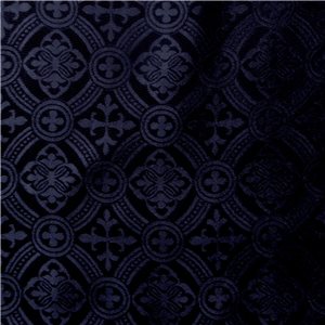 Wholesale Rayon Church Brocade Fabric Mini Navy 25 yard bolt