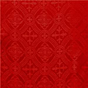 Wholesale Rayon Church Brocade Fabric Mini Red 25 yard bolt