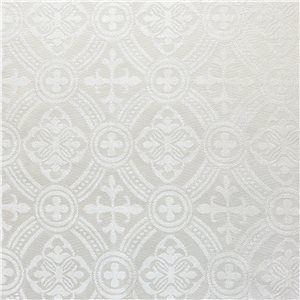 Wholesale Rayon Church Brocade Fabric Mini Silk White 25 yard bolt