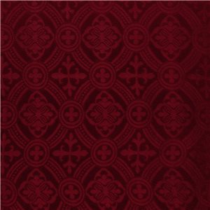 Wholesale Rayon Church Brocade Fabric Mini Wine 25 yard bolt