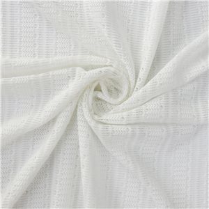 SALE Stripe Crochet Knit Lace Fabric 5929 Off White, by the yard