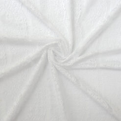 SALE Stretch Stripe Lace Fabric 5935 White, by the yard