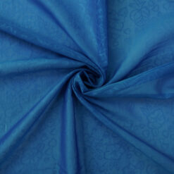 SALE Jacquard Sheer Voile Fabric 5964 Blue, by the yard