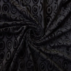 SALE Stretch Burnout Velour Knit Fabric 6173 Black, by the yard
