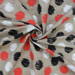 SALE Cotton Print Fabric 6304 Taupe, by the yard