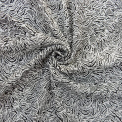 SALE Stretch Embroidered Jacquard Fabric 6334 Black-White, by the yard