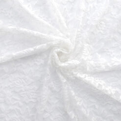 SALE Stretch Re-Embroidered Lace Fabric 5841 White, by the yard