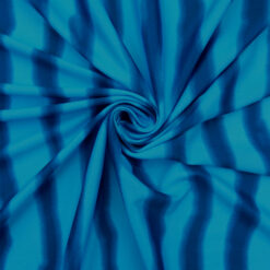 SALE Wavy Stripe Printed Knit Fabric 5847 Blue, by the yard
