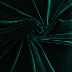 Wholesale Stretch Spandex Velvet Fabric Hunter Green 62 yard roll