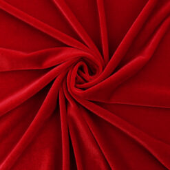 Wholesale Stretch Spandex Velvet Fabric Red 62 yard roll