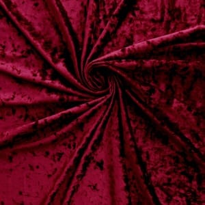 Wholesale Stretch Crushed Ice Velvet Fabric Burgundy 25 yard bolt