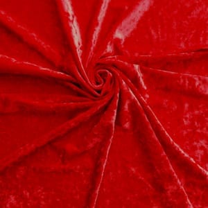 Wholesale Stretch Crushed Ice Velvet Fabric Red 25 yard bolt